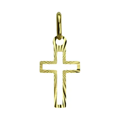 [HKP-55M04] Cross - Silver 925% gold plated (9x15mm)