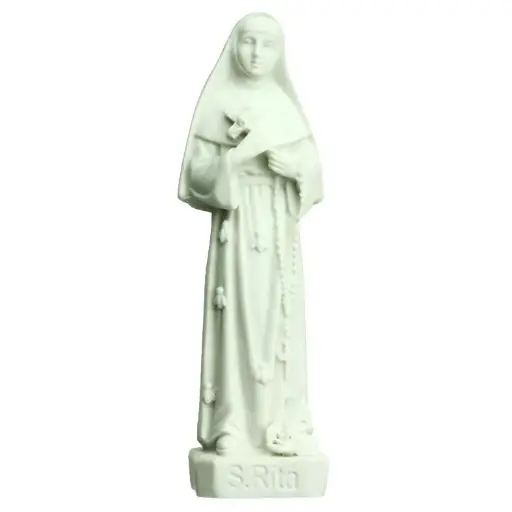 [BLD-93RBA734] Statue St Rita - polyresine/white - 12cm