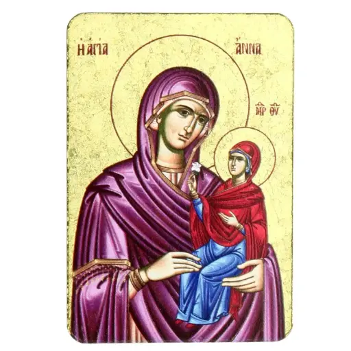 [ATM-13MGL01ANN] Magnet icône/bois - 55x80mm - Ste Anne