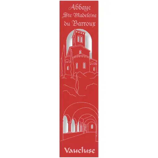 [PDO-00MPL947] Bladwijzer gelaserd - Abdij Ste Madeleine Barroux - assorti (52,5x210mm)