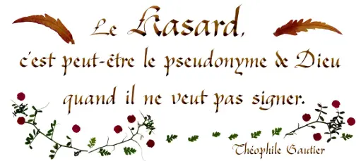 [PDO-00CFR062] Kaart serie 'Citations - Divers' - 'Le hasard c'est peut-être...' - 10,5x21cm + envel.