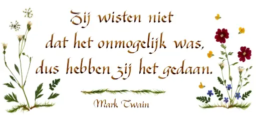 [PDO-00CNL067] Kaart serie 'Citations - NL - 'Zij wisten niet...' - 10,5x21cm + envel.