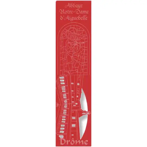 [PDO-00MPL961] Bladwijzer gelaserd - Abbaye Notre Dame/Aiguebelle- assorti (52,5x210mm)