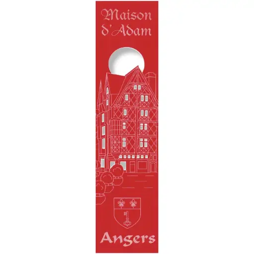 [PDO-00MPL963] Bladwijzer gelaserd - Maison d'Adam/Angers - assorti (52,5x210mm)