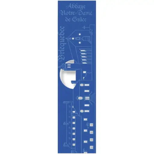 [PDO-00MPL985] Marque-page découpé - Abbaye ND de Grâce/Bricquebec - assorti (52,5x210mm)