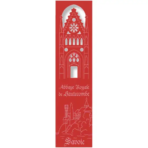 [PDO-00MPL926] Bladwijzer gelaserd - Abbaye Royale de Hautecombe - assorti (52,5x210mm)
