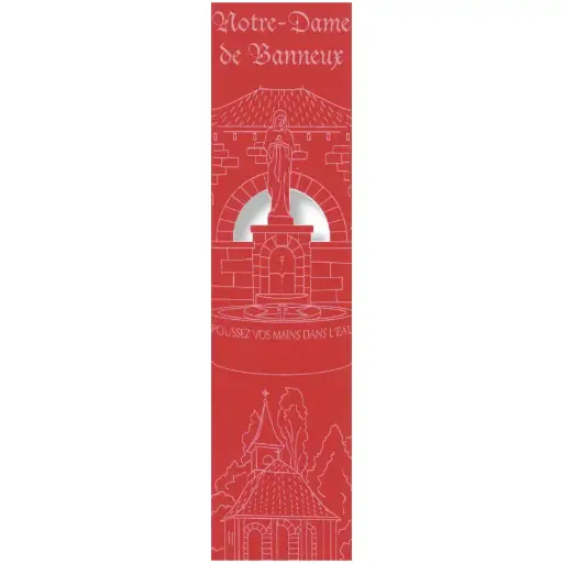 [PDO-00MPL910] Bladwijzer gelaserd - Notre-Dame de Banneux - assorti (52,5x210mm)