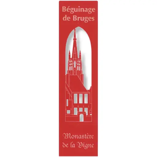 [PDO-00MPL911] Bladwijzer gelaserd -  Béguinage de Bruges - assorti (52,5x210mm)