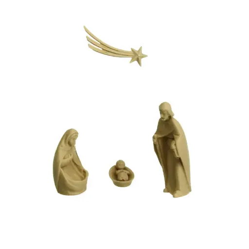 [KGR-47LK01G01FAM] Hlg. Familie,modern +Komet/3-D - 4-Teilig - 4,5 F holzfarbe (45mm)